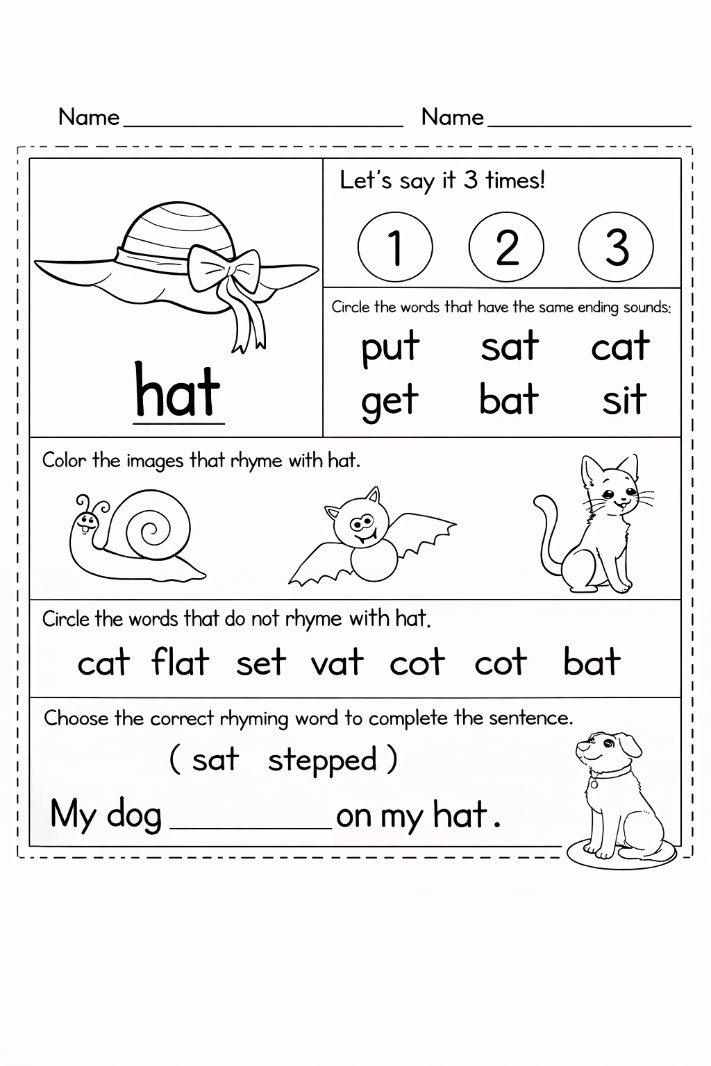 Phonics Worksheet - Free Printable, Digital, &  PDF