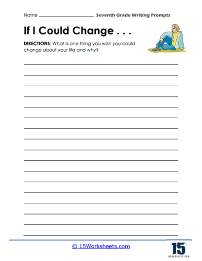 free writing prompts worksheet