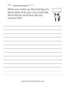 free writing worksheet for 4th grade