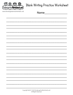 free writing worksheet for preschoolers