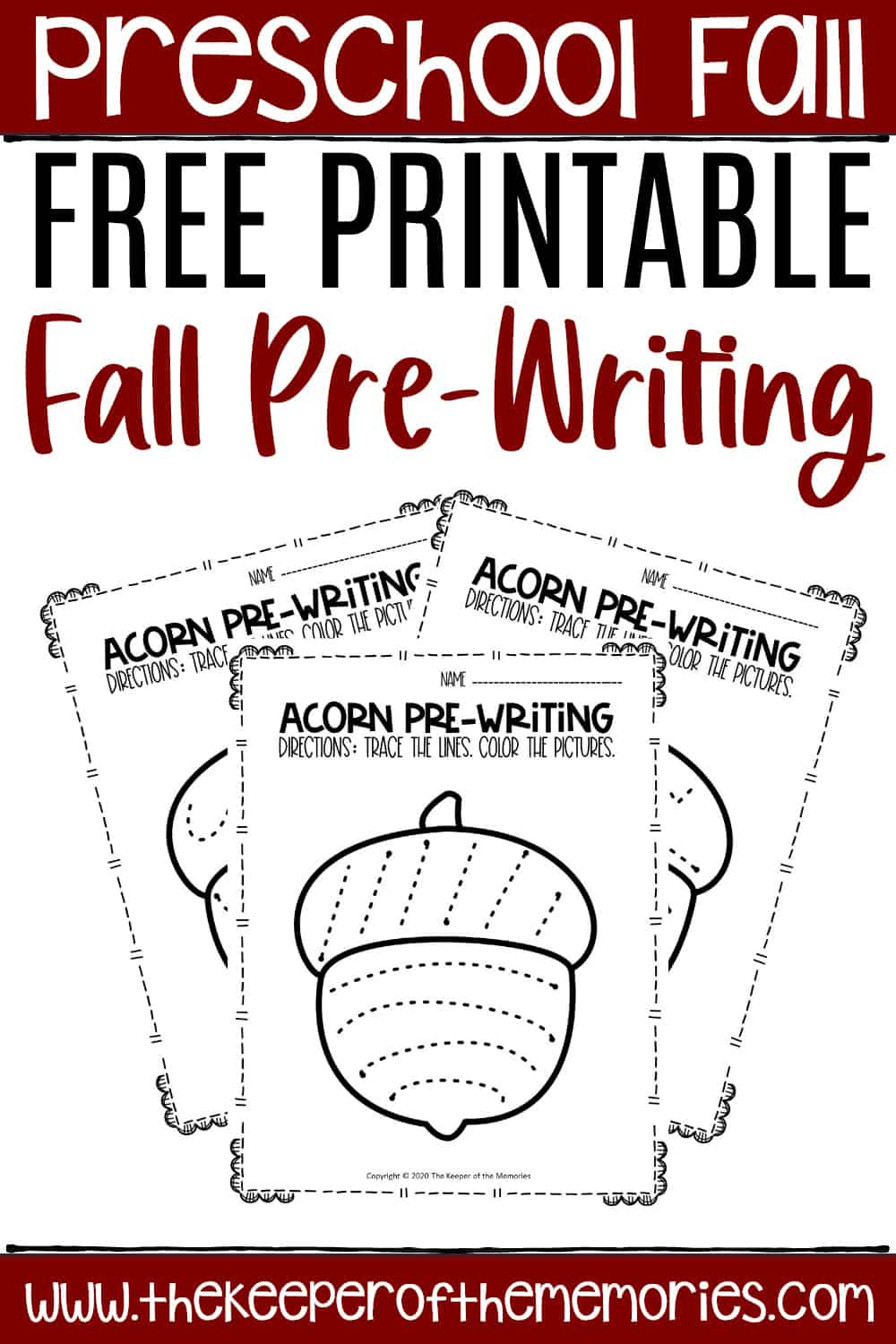 free writing worksheet for preschoolers