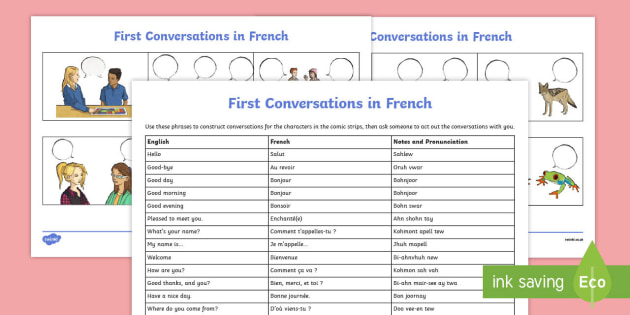 french language worksheet