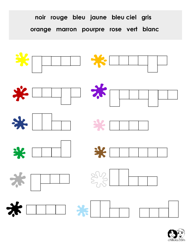 french printable worksheet
