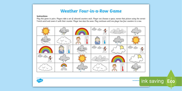 french weather worksheet