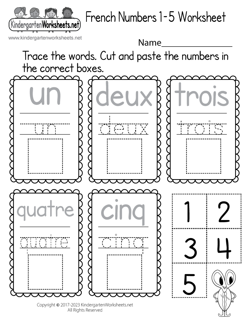 french worksheet pdf