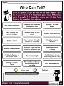 friday the 13th worksheet