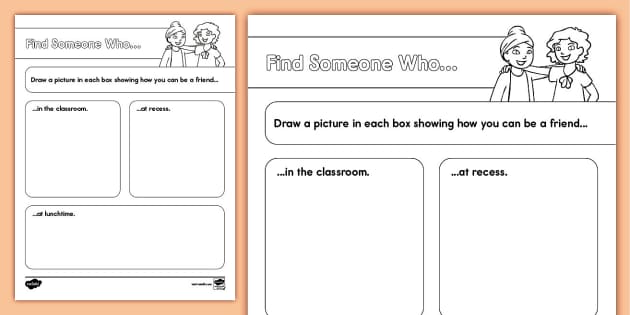 friendship worksheet for kids