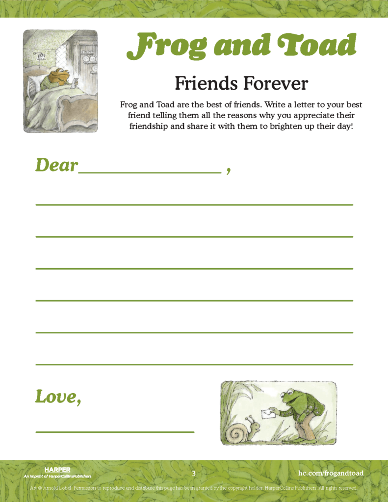 Write Letters with Frog and Toad! - HarperCollins