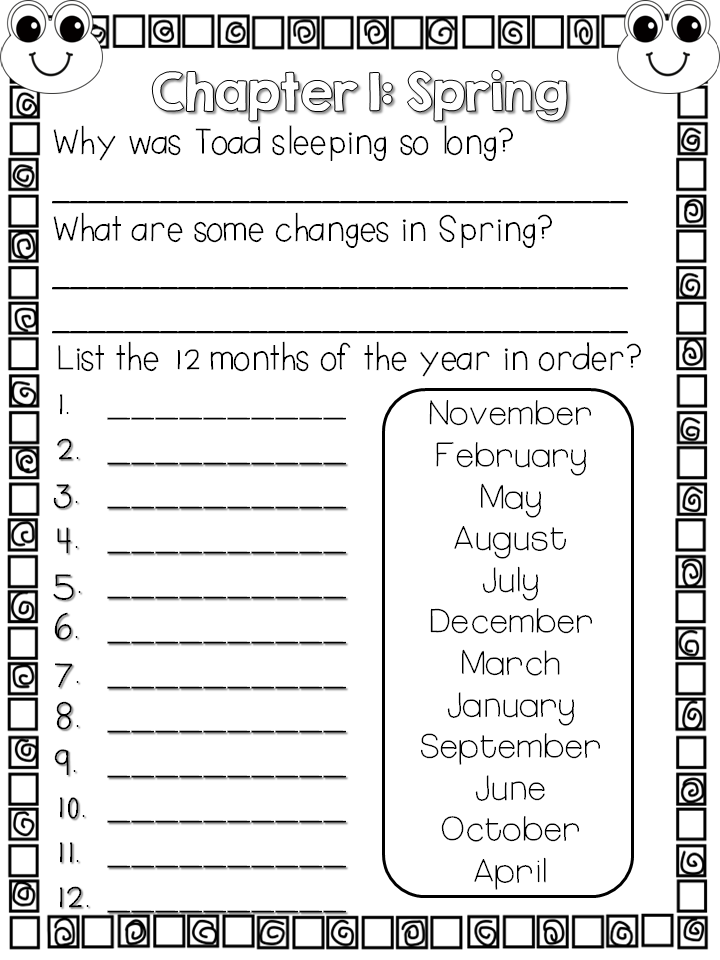 Frog or Toad worksheet  