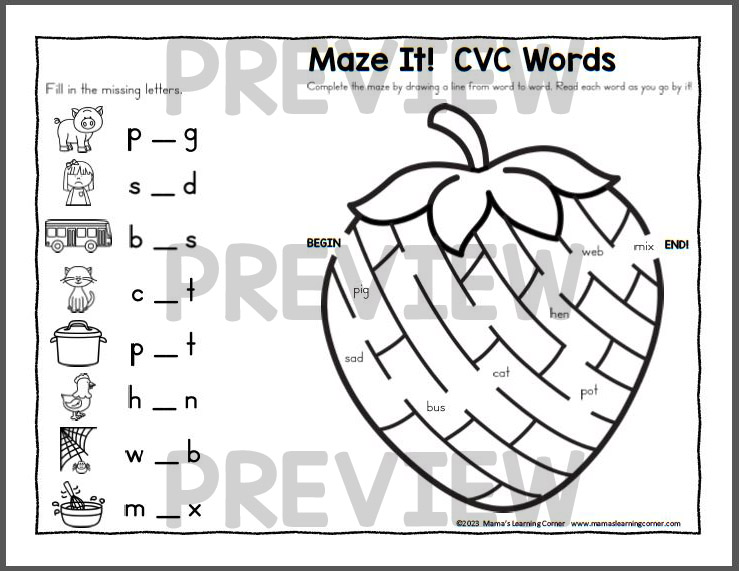 Fruit and Vegetable Worksheets for Kindergarten and First Grade ...