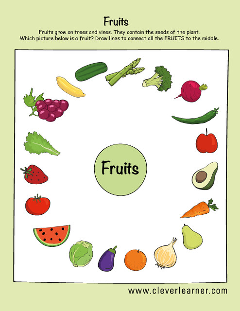Fruits and vegetables preschool worksheets | What is a fruit… | Flickr