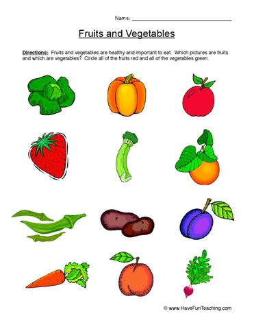 Fruits vegetables worksheet 1 by Cristiane Gonçalves - Issuu