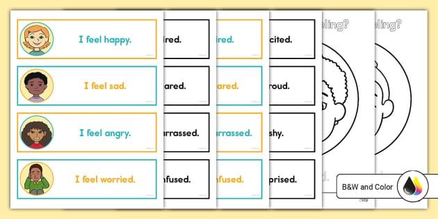 full size printable worksheet feelings