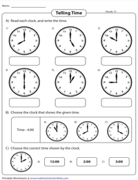1st Grade Math Worksheets