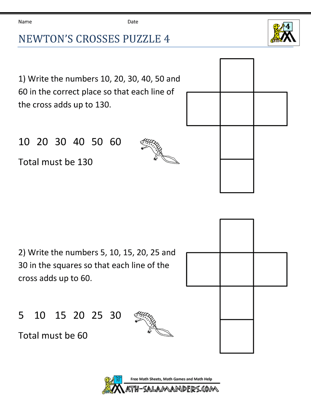 4th Grade Math Puzzles