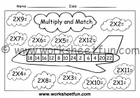 Multiply and Match - Multiplication Activity - Multiply by 2, 3, 4 ...