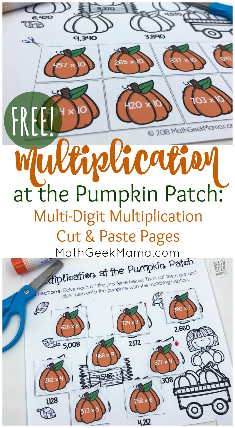 FREE} Multi-Digit Multiplication Worksheets for Fall