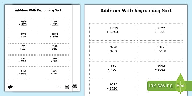 fun addition with regrouping worksheet
