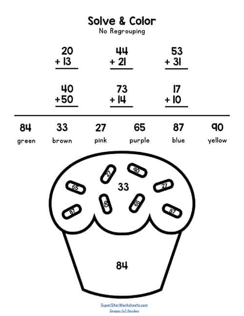 Double Digit Addition Without Regrouping -Worksheets Library