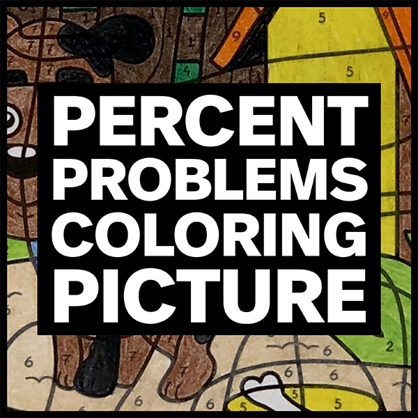 My Math Resources - Percent Problems Worksheet - Fun Math Coloring ...