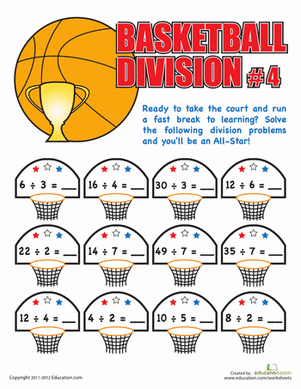 Basketball Division #4 | Worksheet 