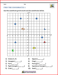 Coordinate Plane Worksheets - 4 quadrants