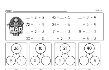 Fourth Grade Division Worksheets | edHelper.com