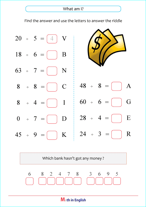 Printable primary math worksheet for math grades 1 to 6 based on ...