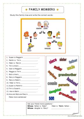 1,902 Family English ESL worksheets pdf &  doc