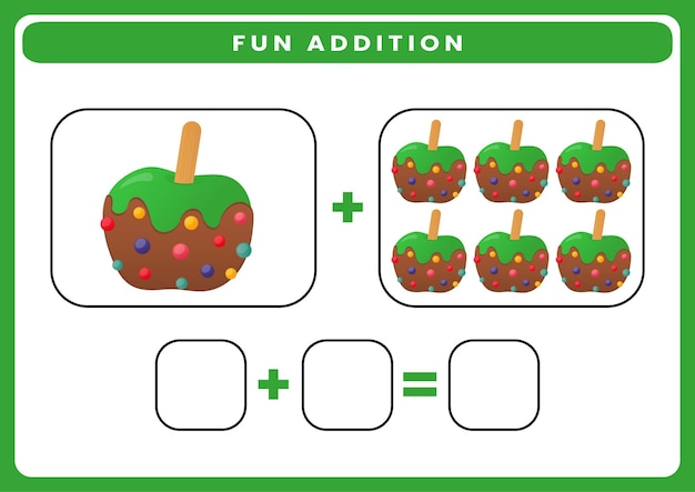 Premium Vector | Fun addition worksheets kindergarten