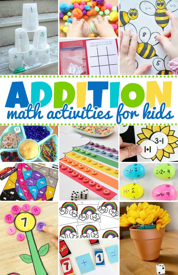 100+ FUN Addition Activities for Kindergarten plus Games &  Printables