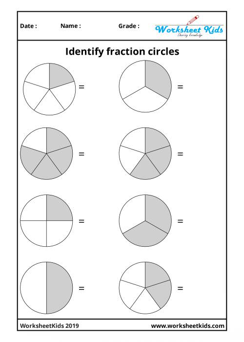 Fraction circles : halves, thirds, quarters, fifths, sixths ...