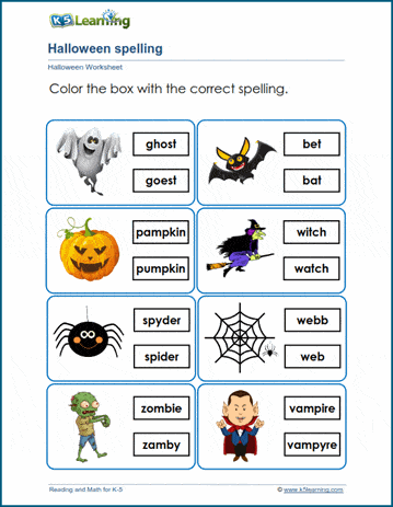 Halloween worksheets | Worsheets library
