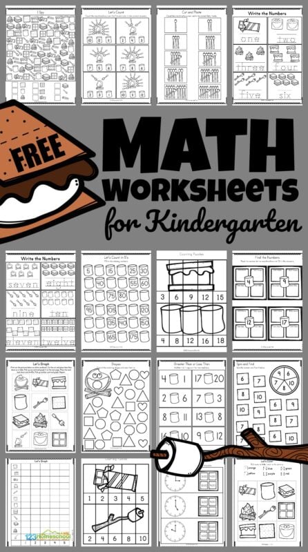 FREE Smores Camping Worksheets for Kindergarten Summer Math