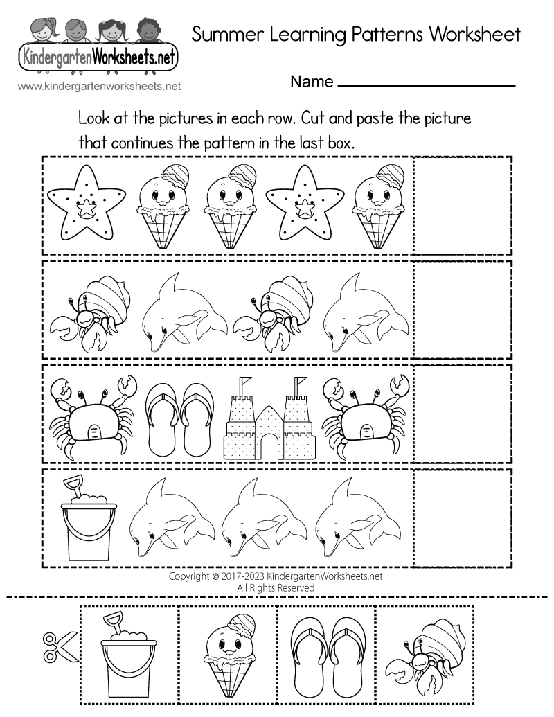 Summer Learning Patterns Worksheet - Free Printable, Digital, &  PDF