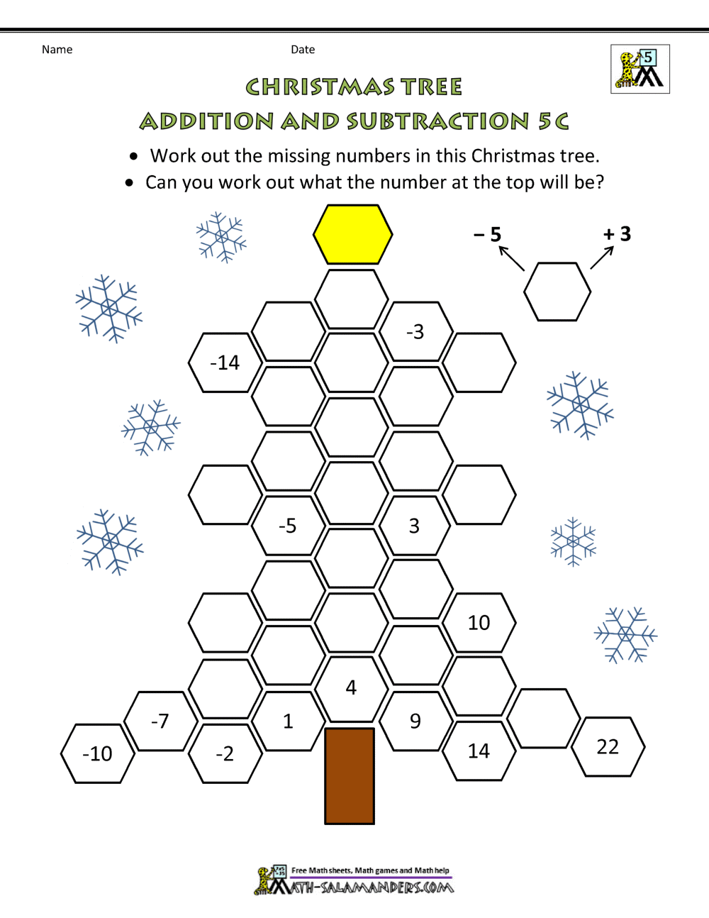 fun math worksheet 5th grade