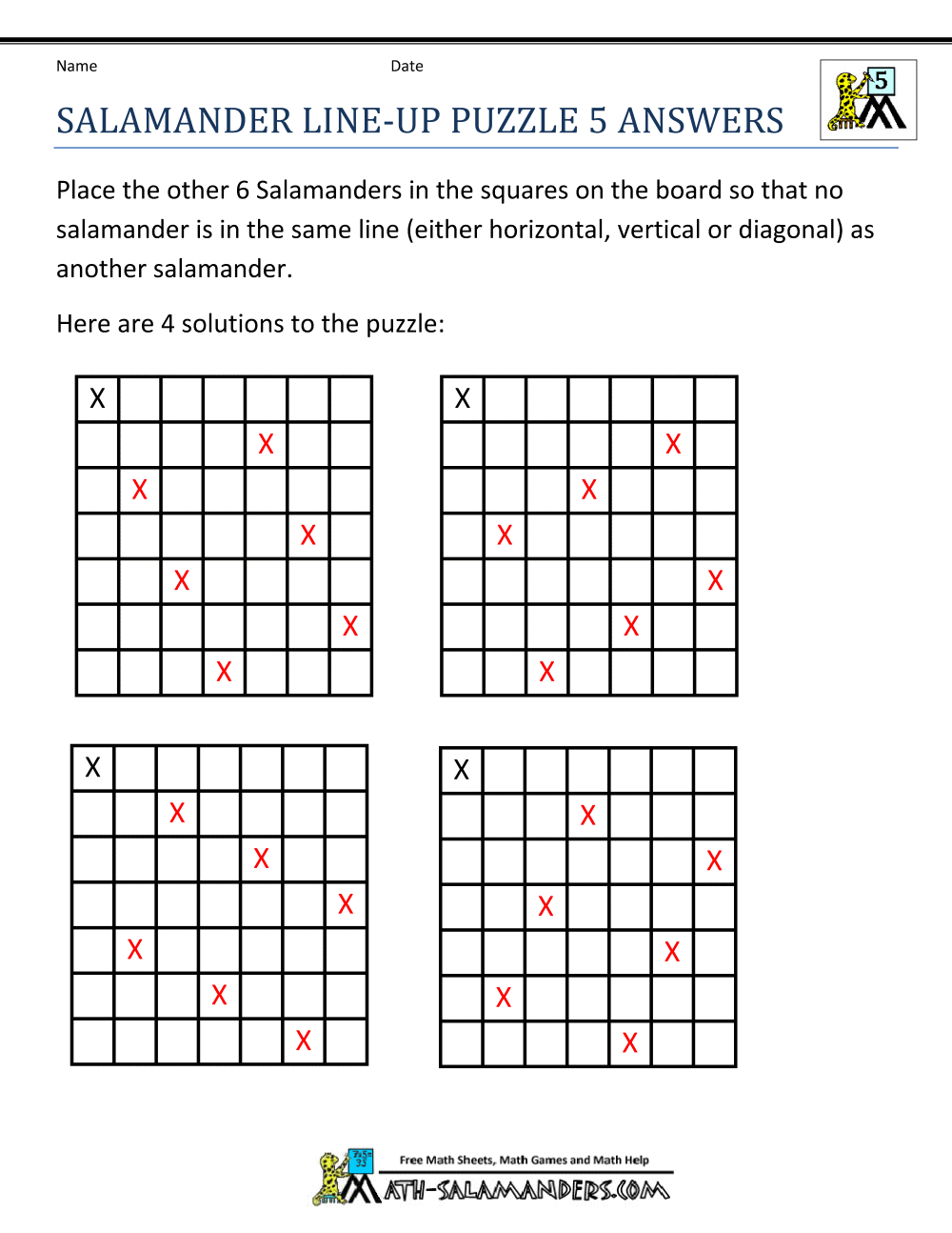 5th Grade Math Puzzles