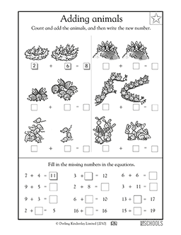 1st grade math Worksheets, word lists and activities. | GreatSchools
