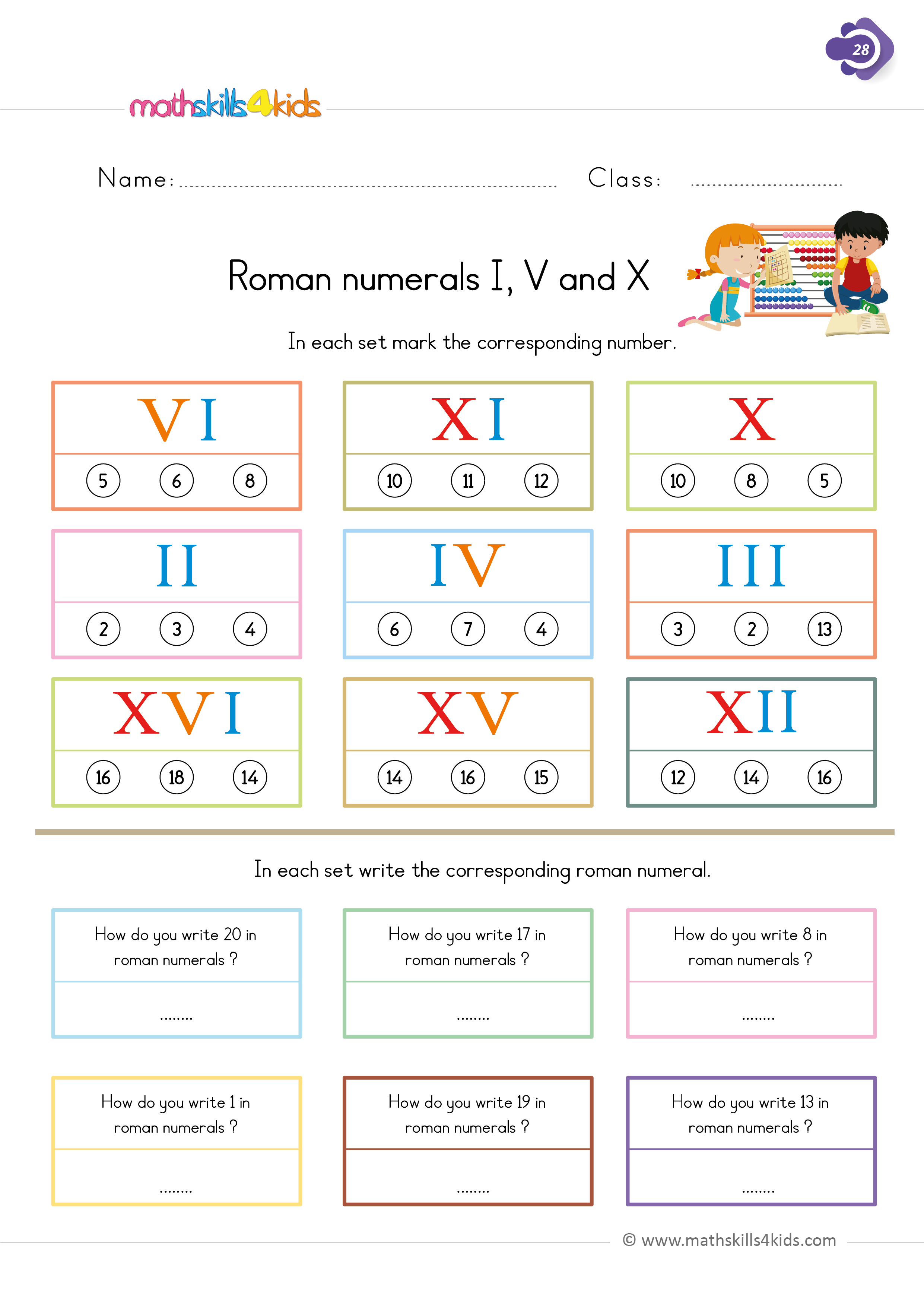 fun math worksheet for 1st grade