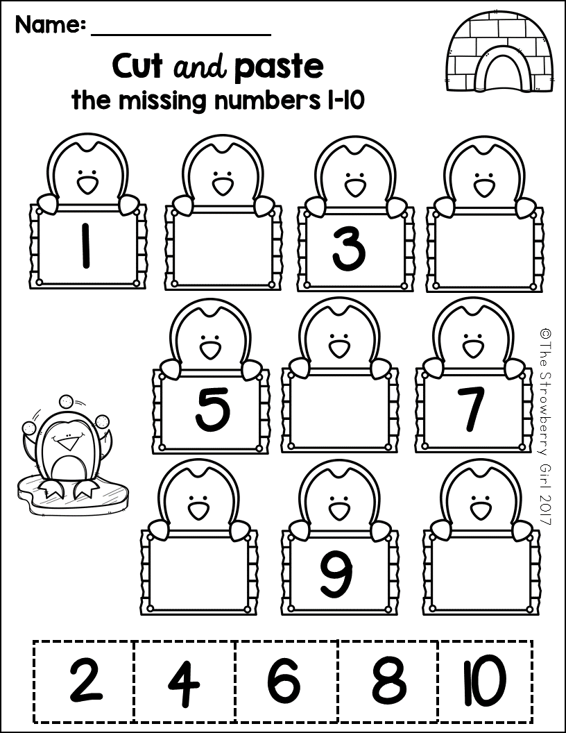 Kindergarten Math Worksheets - Winter | Kindergarten math ...