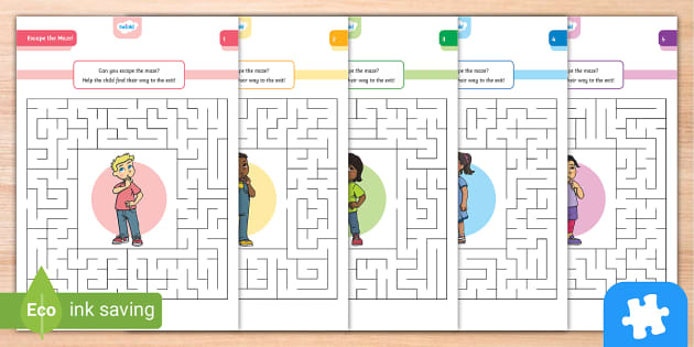 Escape the Maze! Fun Maze Activity Sheets (teacher made)