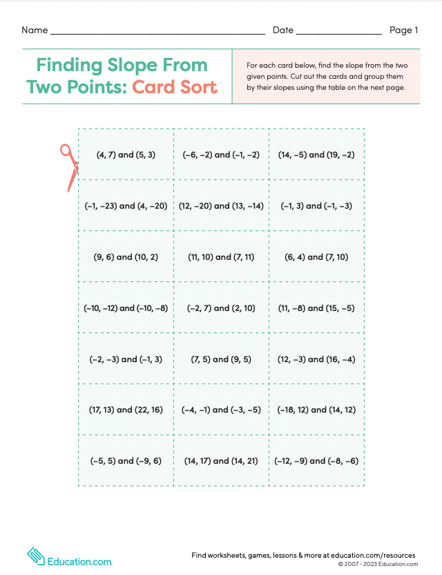 100+ new middle school math worksheets - Education.com Blog