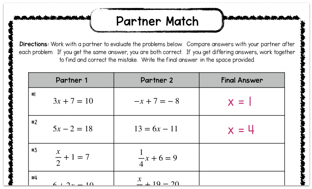 5 Engaging Middle School Math Activities - Great for anytime of ...