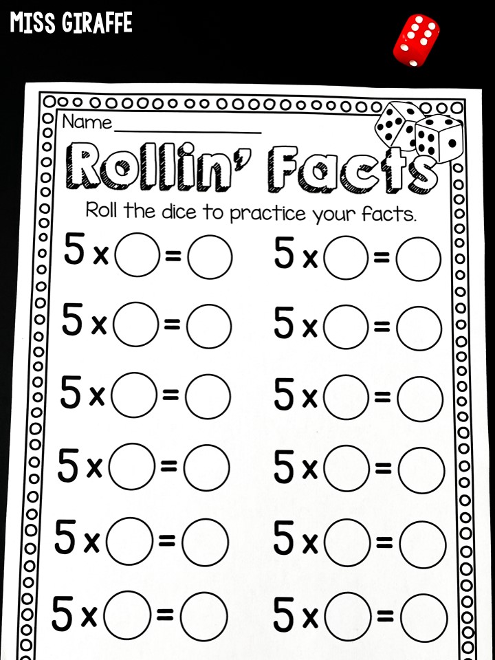 Miss Giraffes Class: Multiplication Facts Practice Worksheets ...
