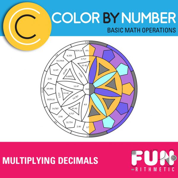 Multiplying Fractions Color by Number | Funrithmetic