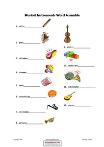 ? Music Color by Number Printable Worksheets