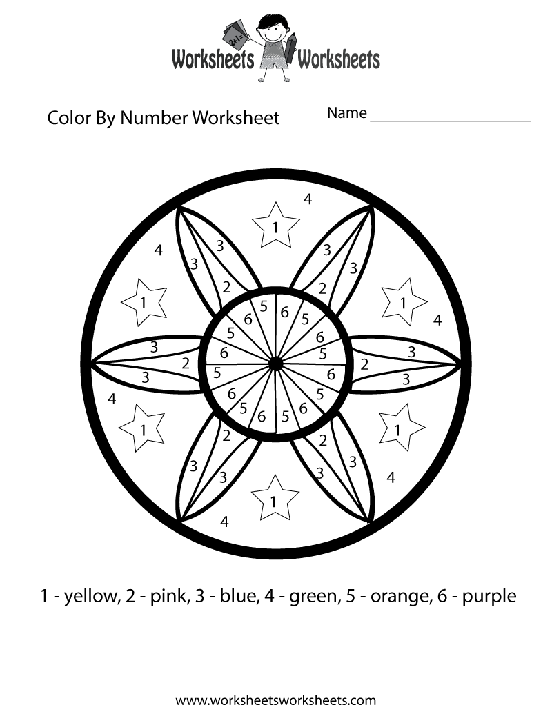 Color By Number Math Worksheet | Worksheets Worksheets