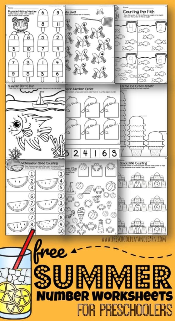 fun printable math worksheets for kindergarten