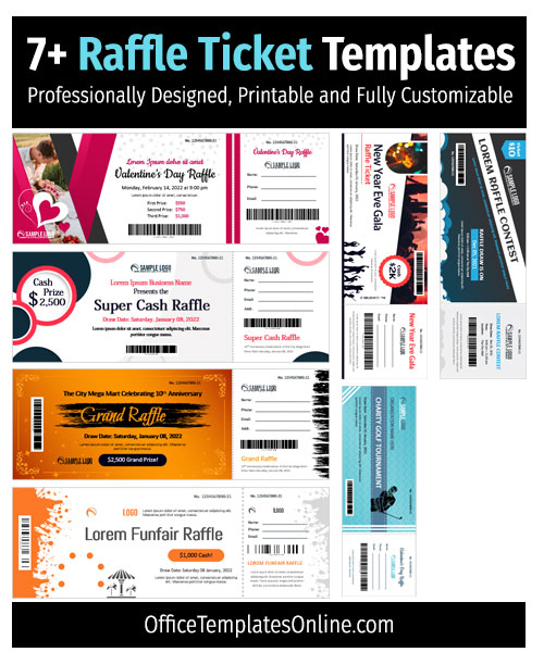 22+ Best Free Raffle Ticket Templates &  Formats for MS Word