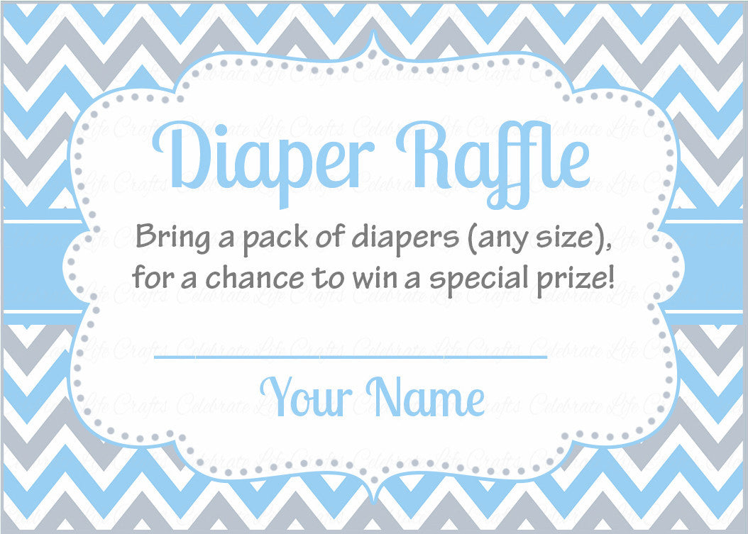 Diaper Raffle Tickets &  Sign - Printable Blue Gray Bowtie - Little Man Baby  Shower Invitation Inserts - B1008